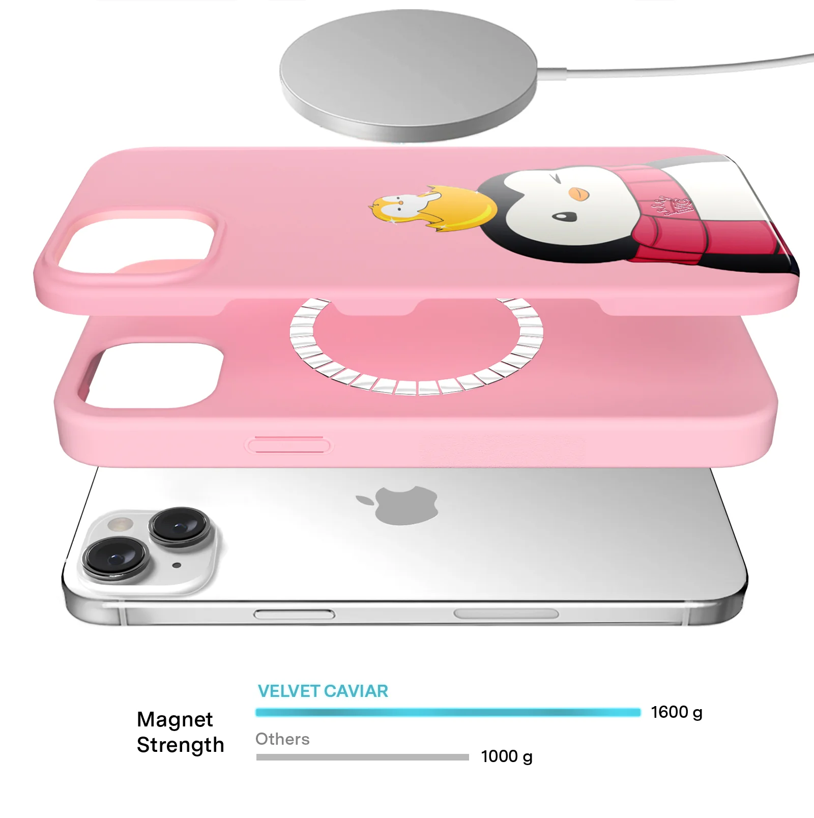 Pudgy Penguins Positive Pink iPhone Case - Image 28