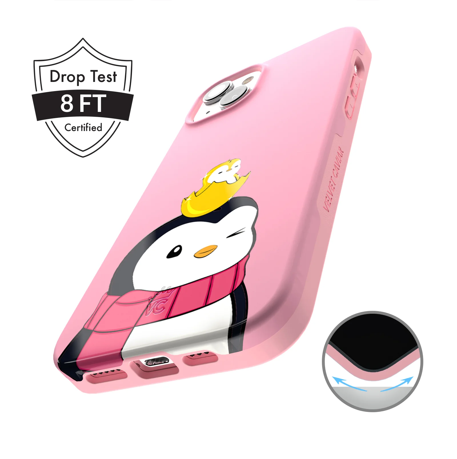 Pudgy Penguins Positive Pink iPhone Case - Image 35