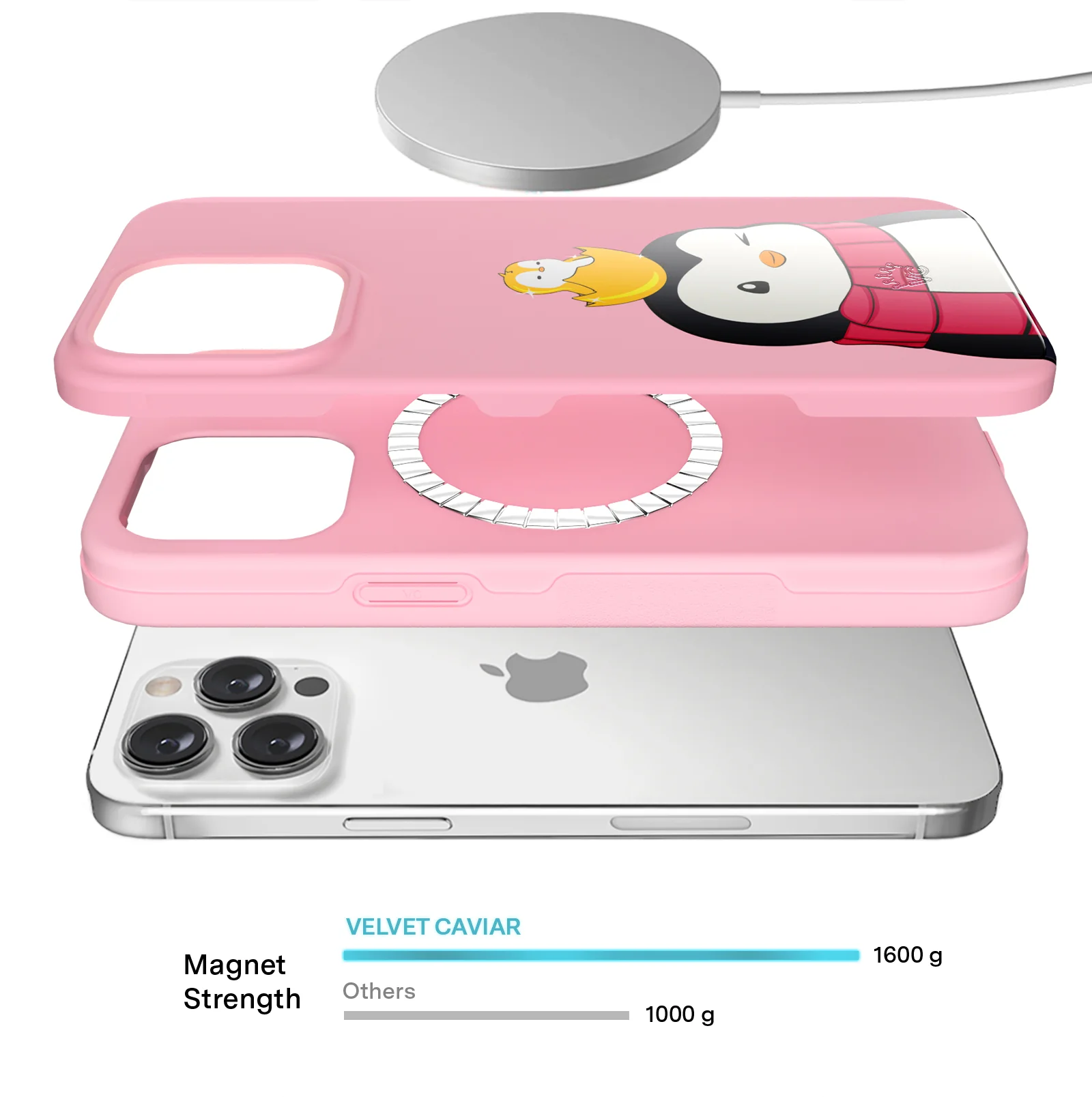 Pudgy Penguins Positive Pink iPhone Case - Image 40