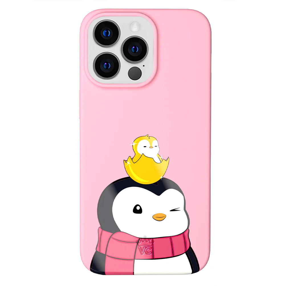 Pudgy Penguins Positive Pink iPhone Case - Image 67