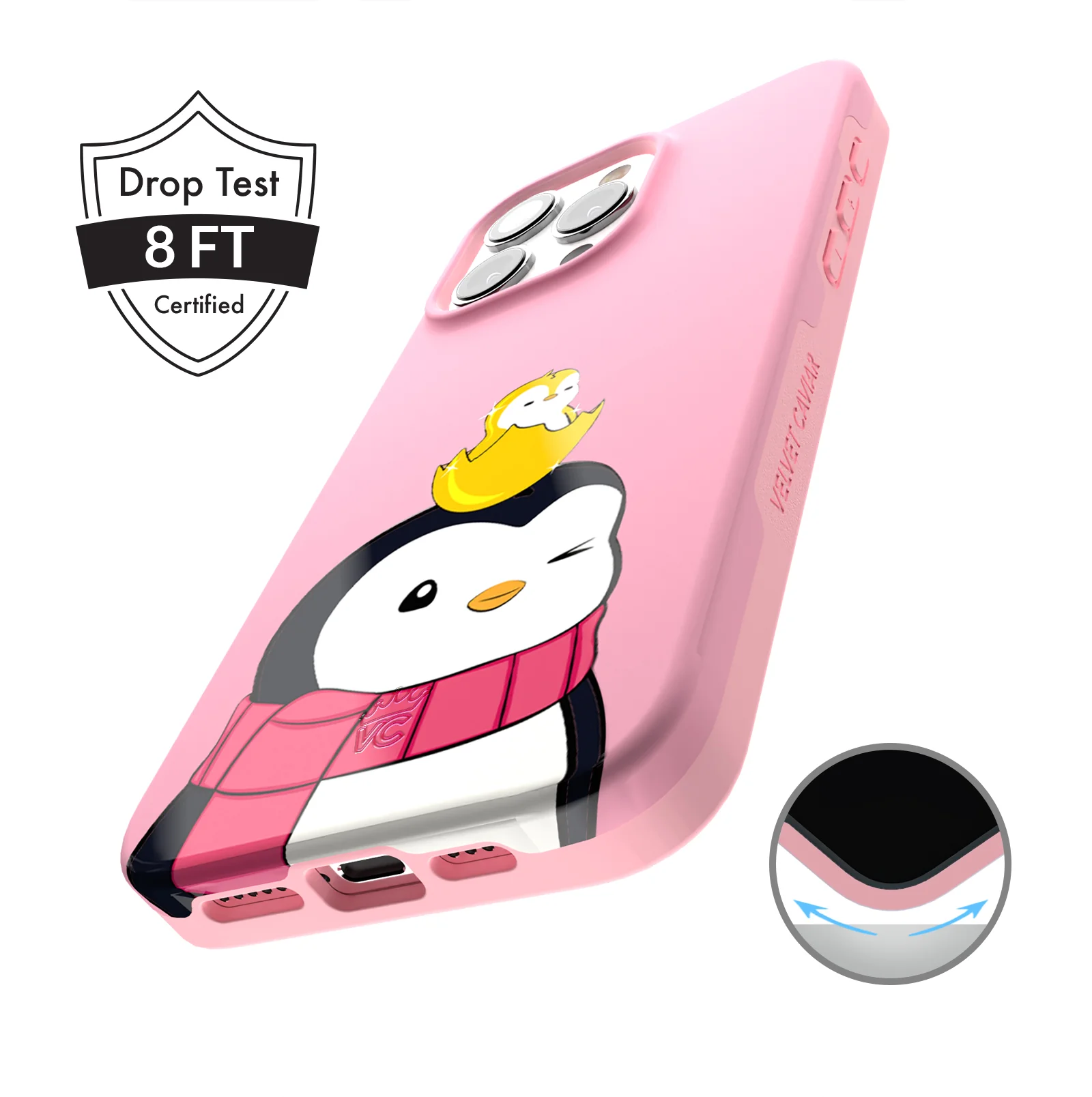 Pudgy Penguins Positive Pink iPhone Case - Image 95