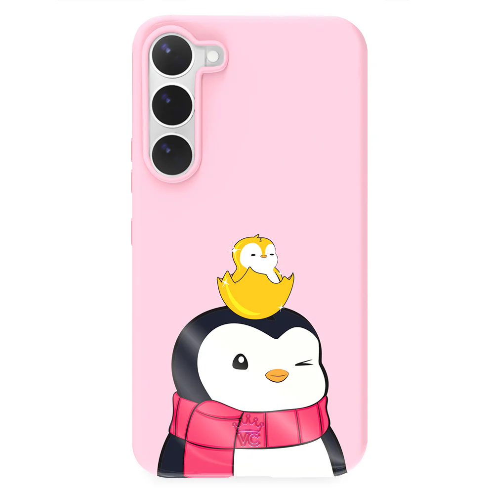 Pudgy Penguins Positive Pink Samsung Case - Image 19