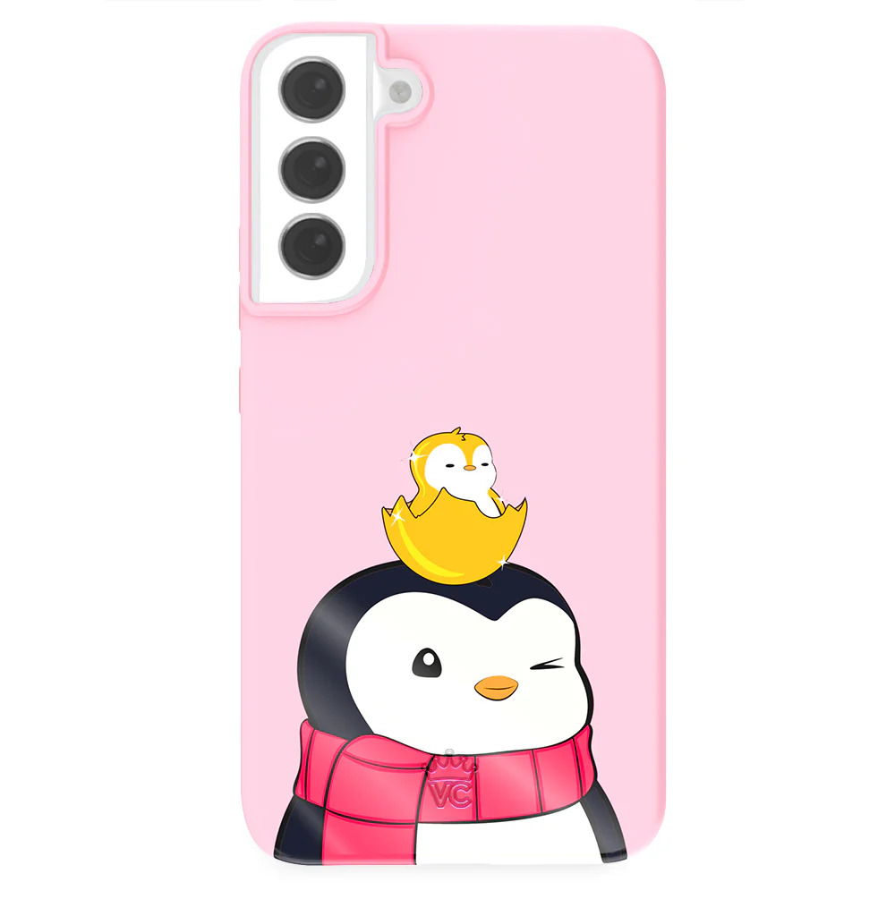 Pudgy Penguins Positive Pink Samsung Case - Image 61
