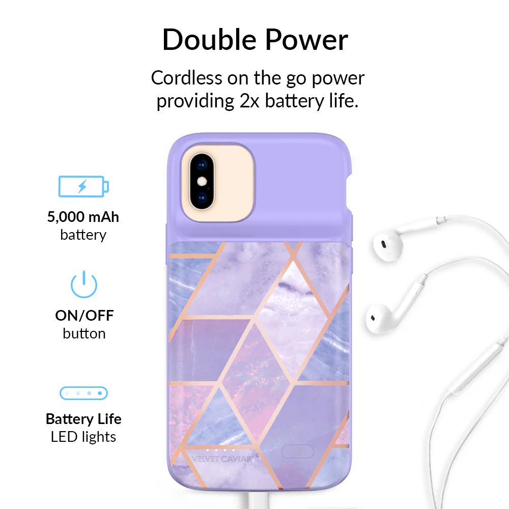 Purple Geometric iPhone Charging Case - Image 8