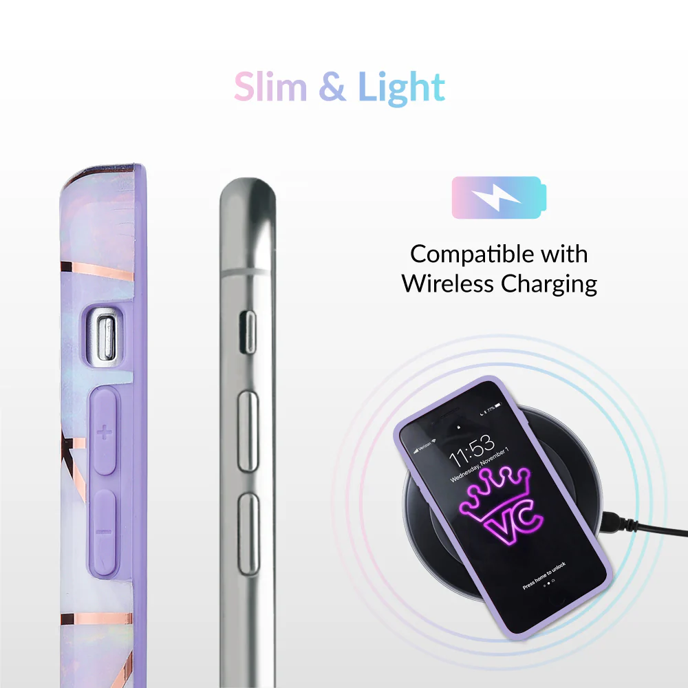 Purple Geometric Marble iPhone Case - Image 42