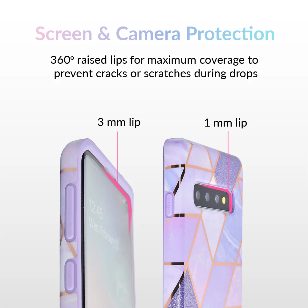 Purple Geometric Marble Samsung Case - Image 12