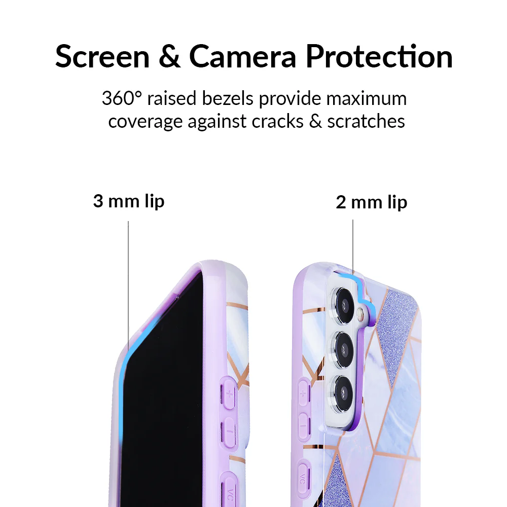Purple Geometric Marble Samsung Case - Image 63