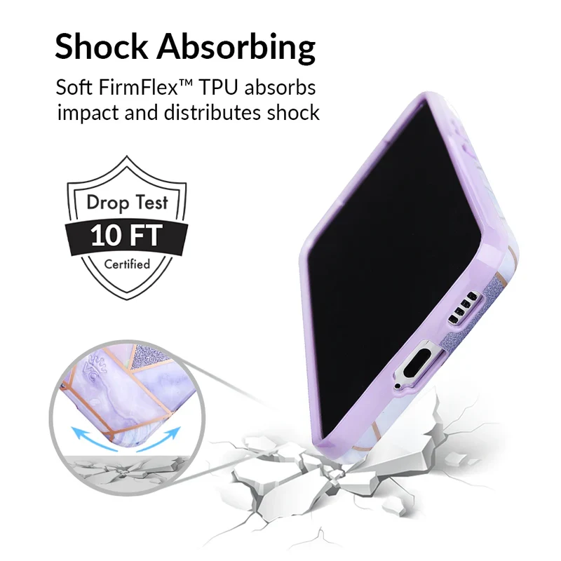 Purple Geometric Marble Samsung Case - Image 68