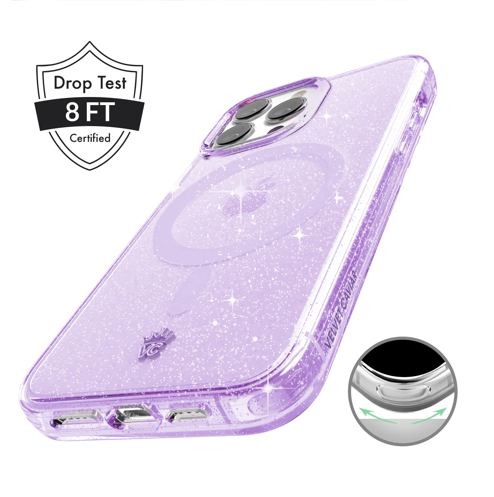Lilac Stardust Glitter iPhone Case - Image 105