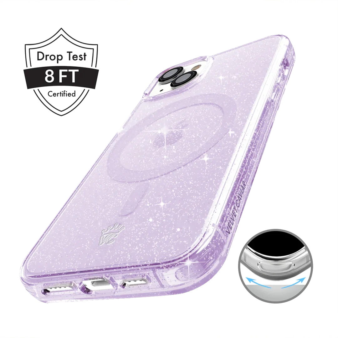 Lilac Stardust Glitter iPhone Case - Image 115