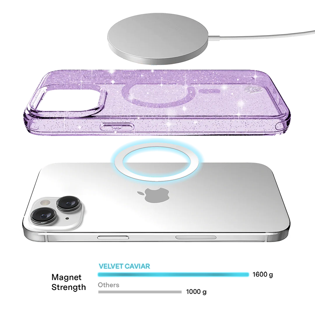 Lilac Stardust Glitter iPhone Case - Image 119