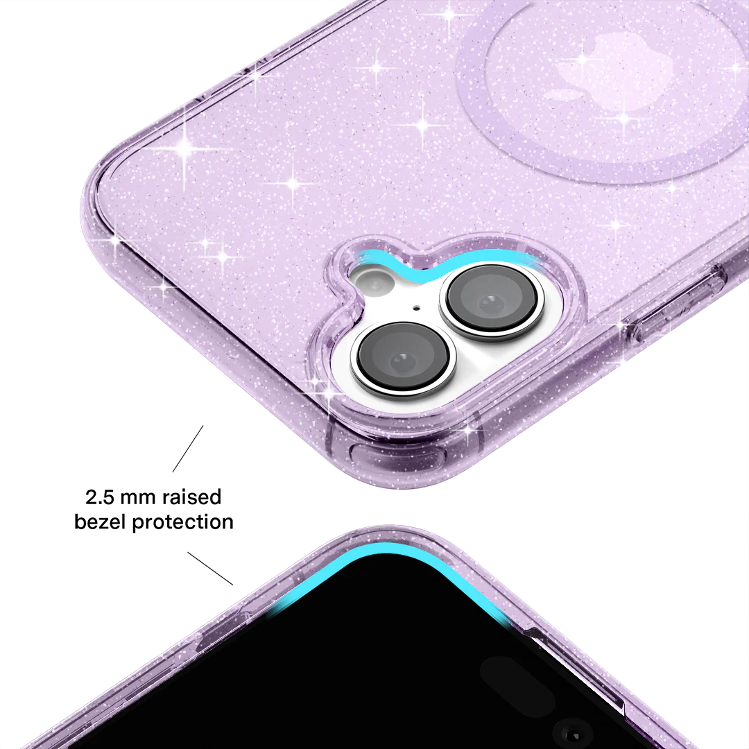 Lilac Stardust Glitter iPhone Case - Image 133