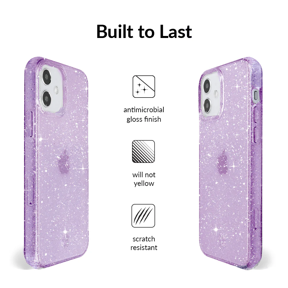 Lilac Stardust Glitter iPhone Case - Image 19