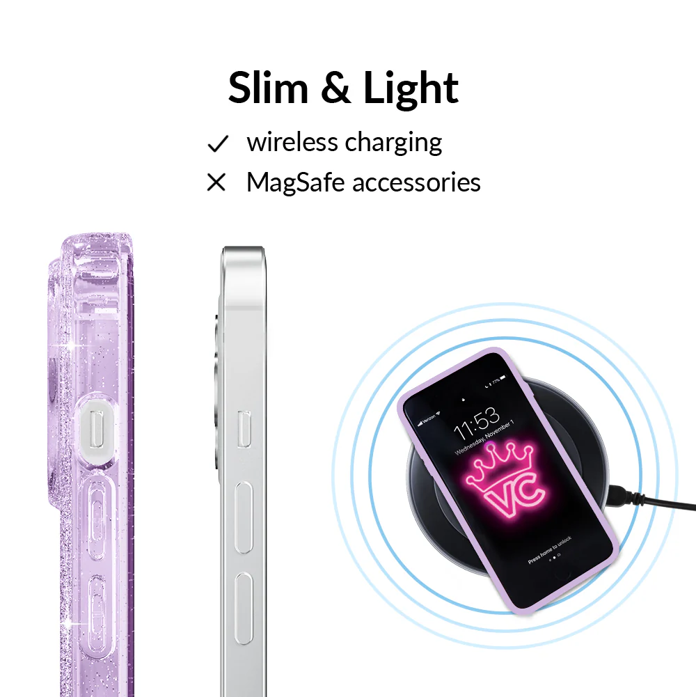 Lilac Stardust Glitter iPhone Case - Image 86