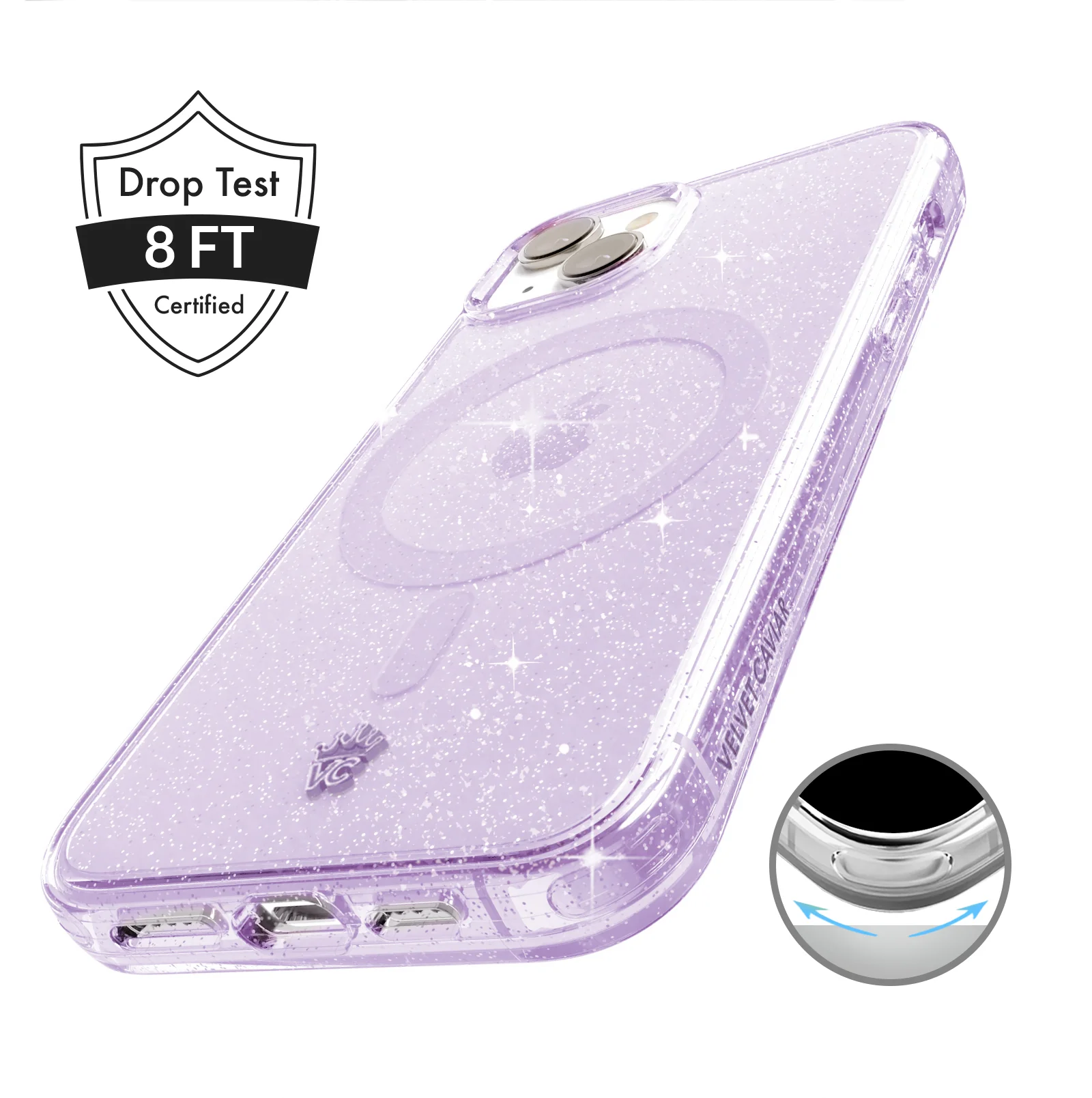 Lilac Stardust Glitter iPhone Case - Image 95