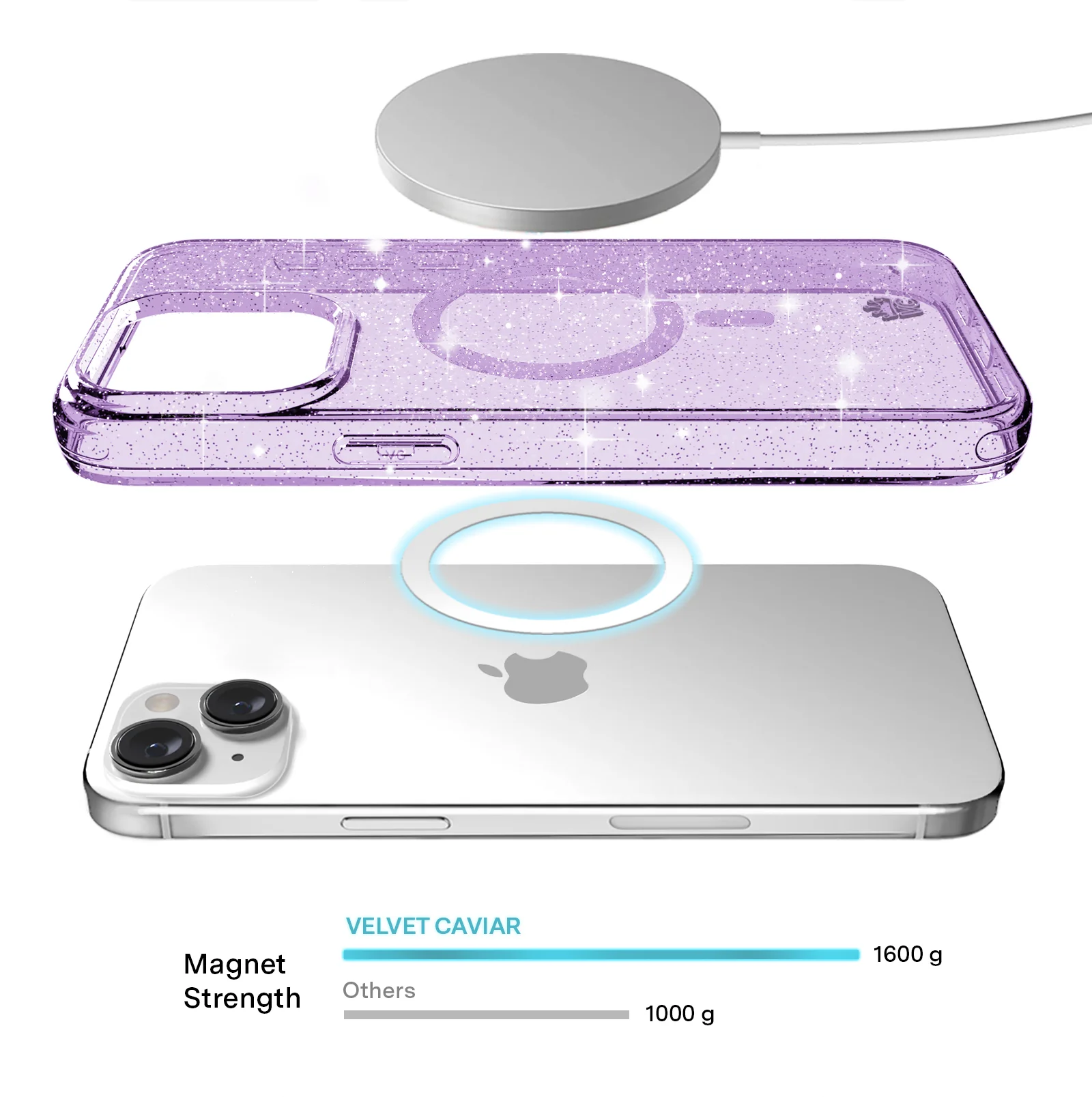 Lilac Stardust Glitter iPhone Case - Image 99