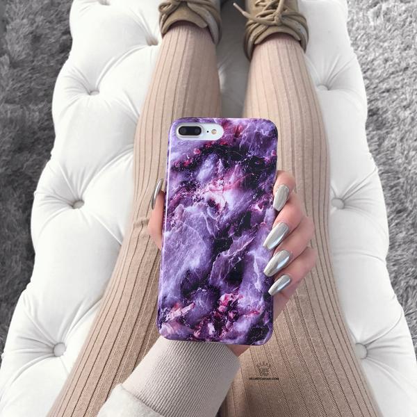Purple Stone Marble iPhone Case - Image 21