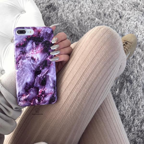 Purple Stone Marble iPhone Case - Image 53
