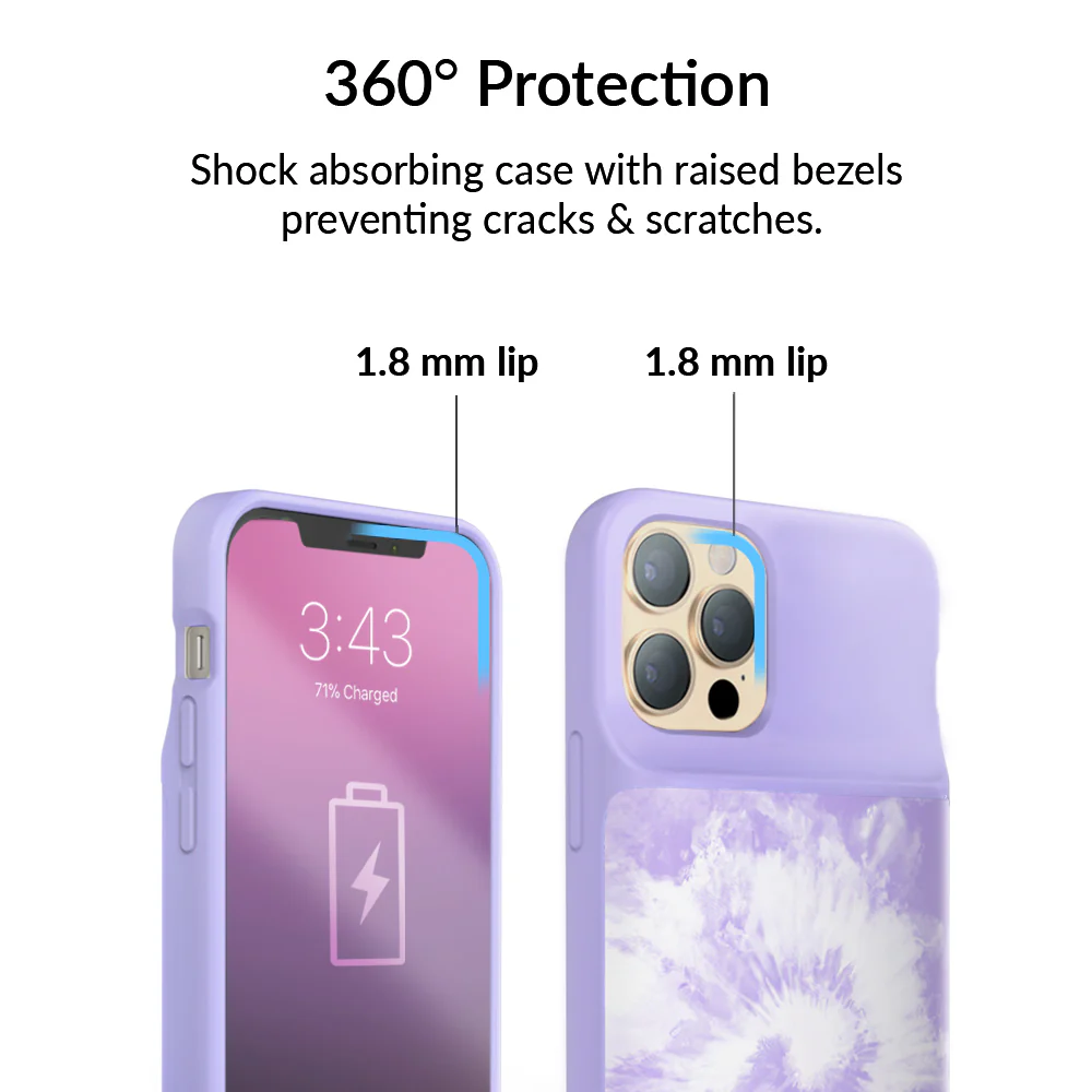 Purple Tie Dye iPhone Charging Case - Image 10