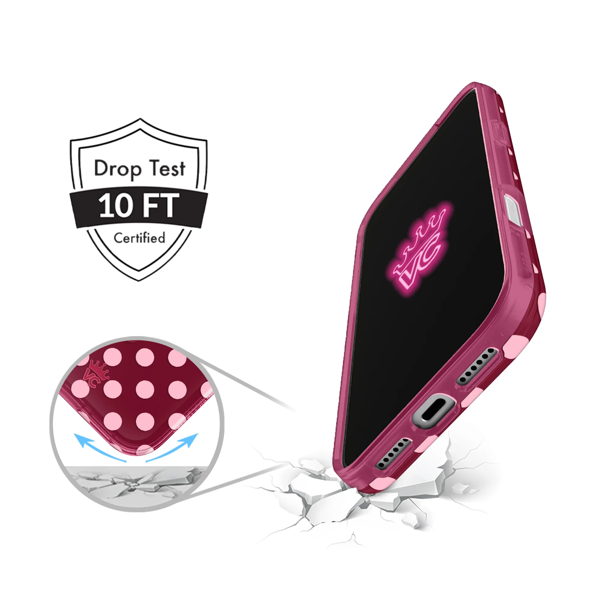 Raspberry Polka Dot iPhone Case - Image 12