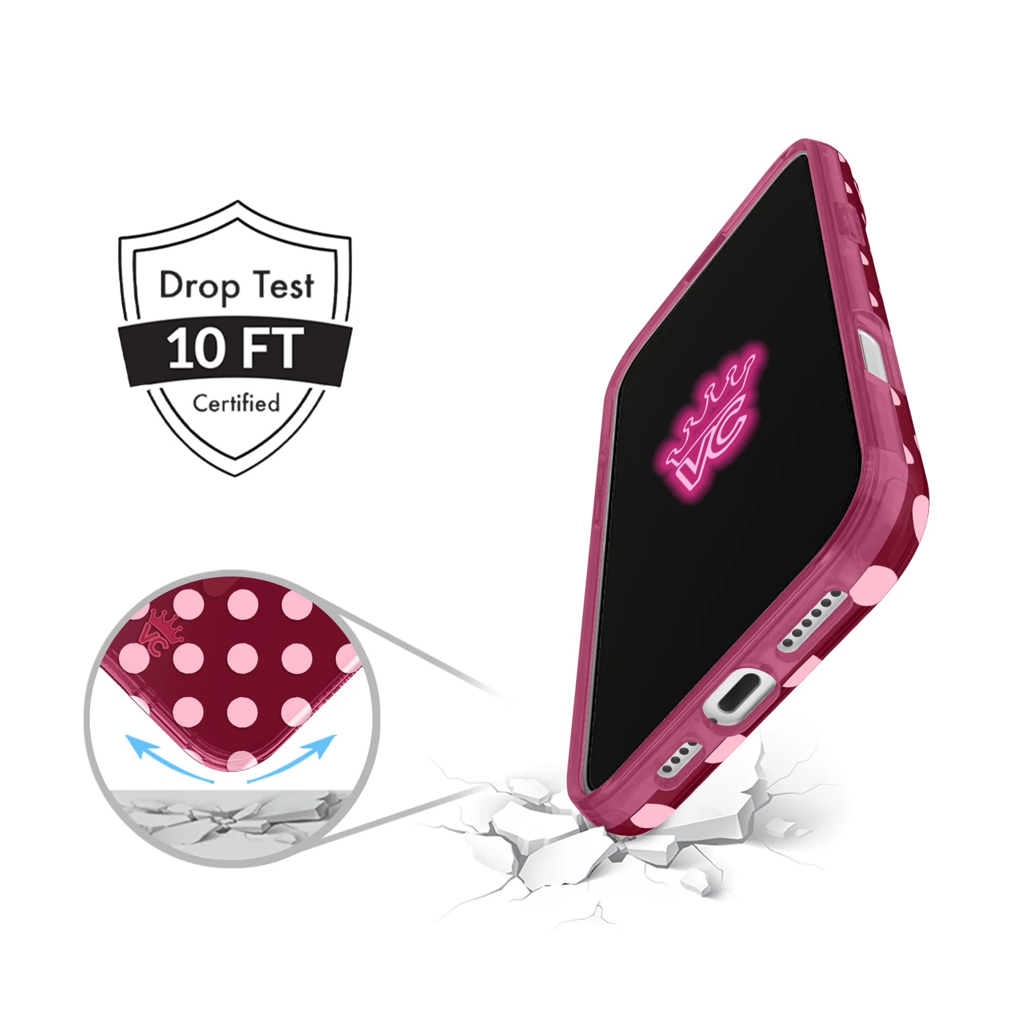 Raspberry Polka Dot iPhone Case - Image 27