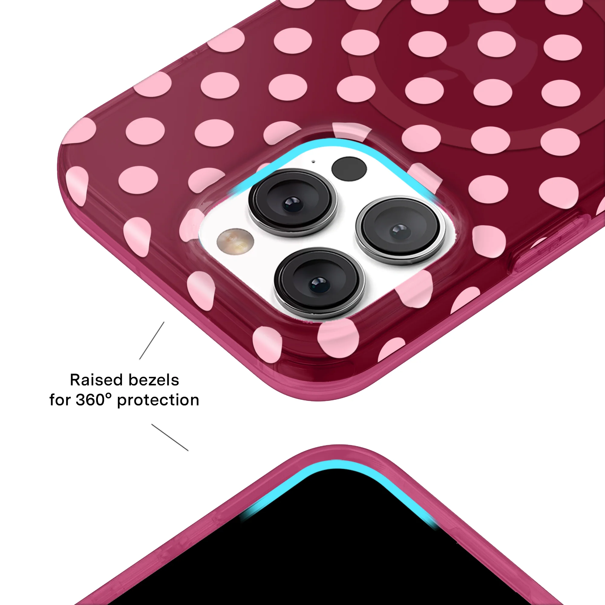 Raspberry Polka Dot iPhone Case - Image 43
