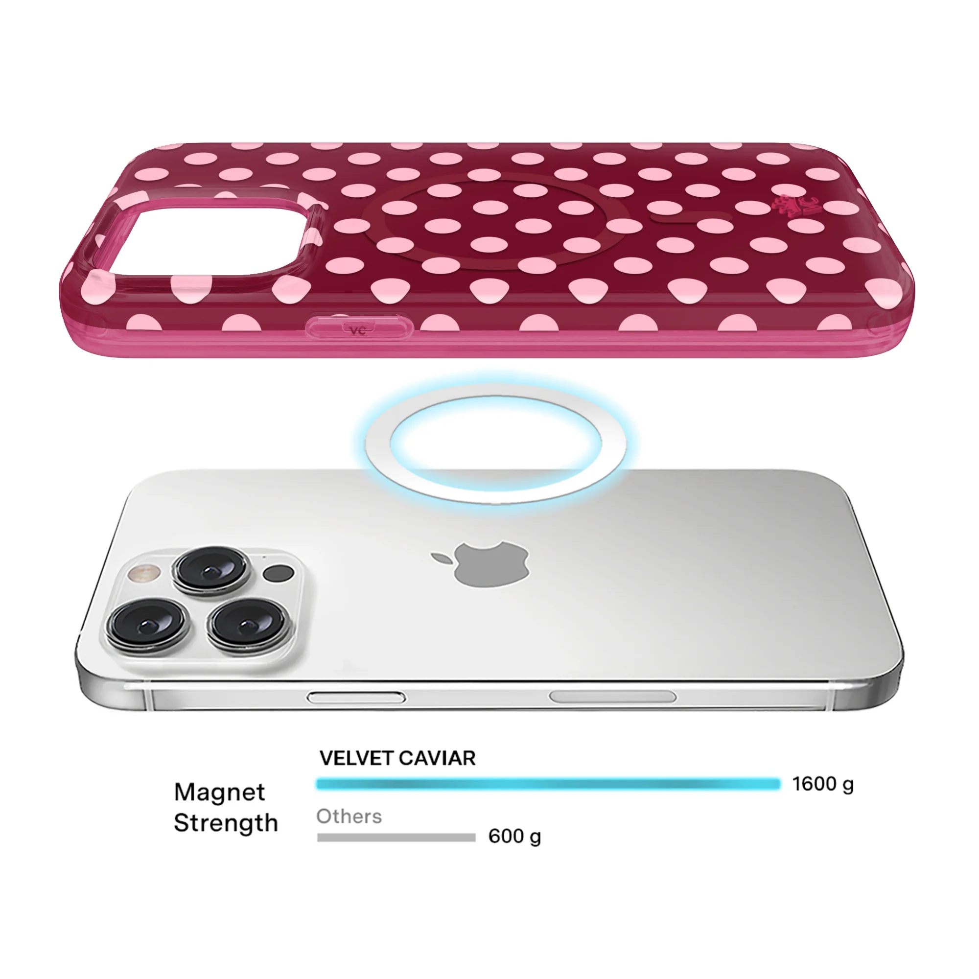 Raspberry Polka Dot iPhone Case - Image 44