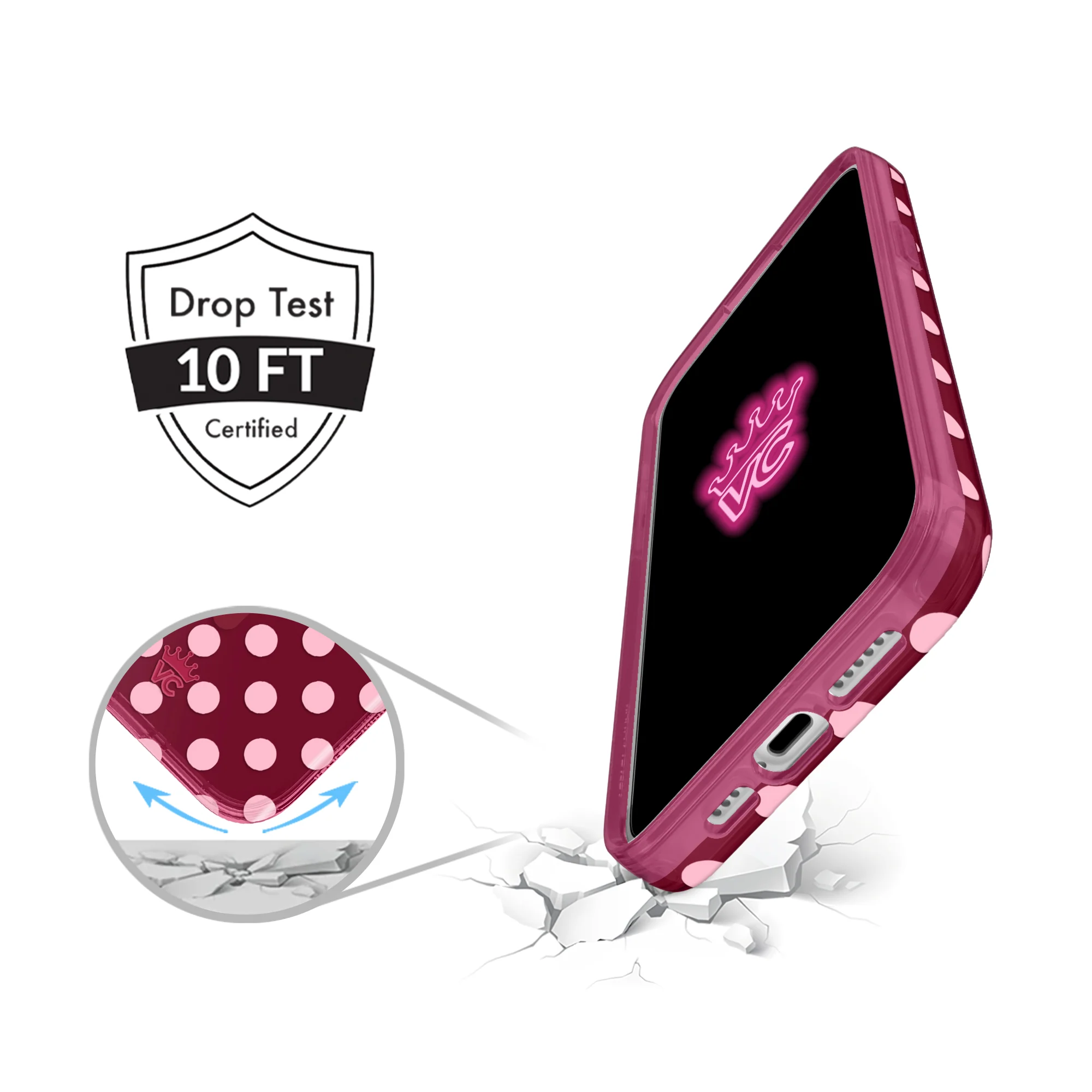 Raspberry Polka Dot iPhone Case - Image 47
