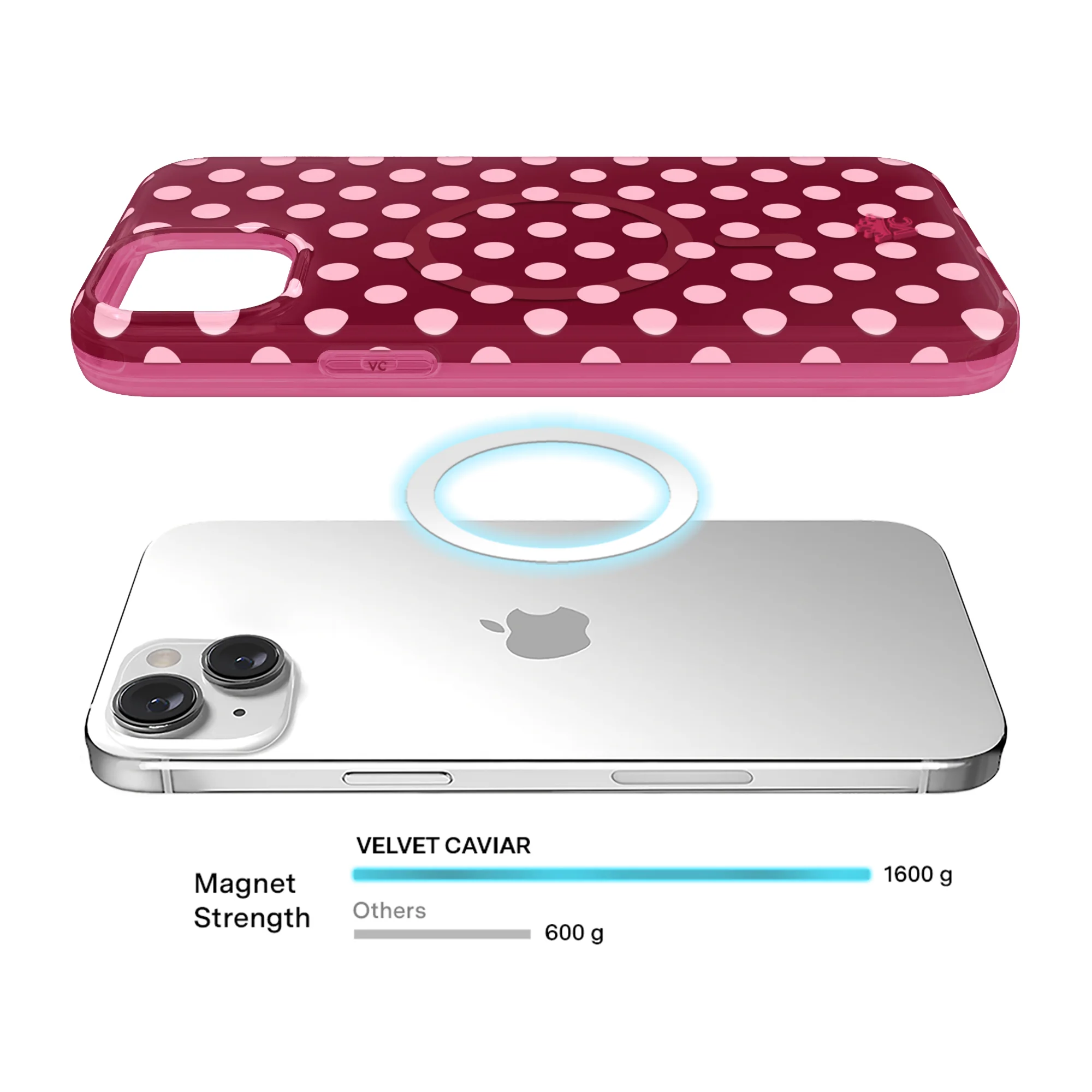 Raspberry Polka Dot iPhone Case - Image 59
