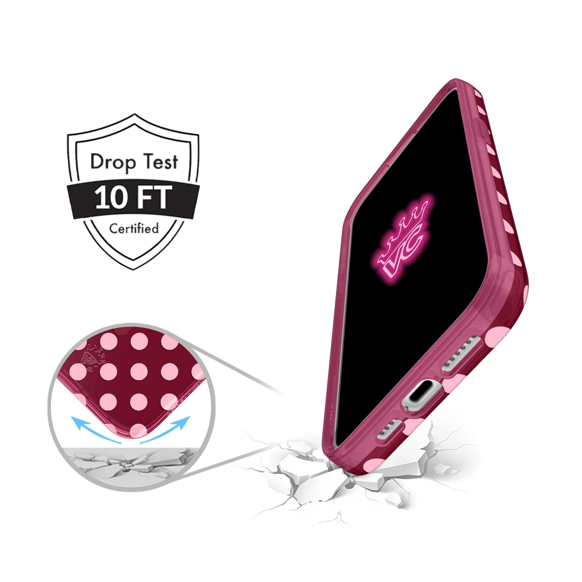 Raspberry Polka Dot iPhone Case - Image 62