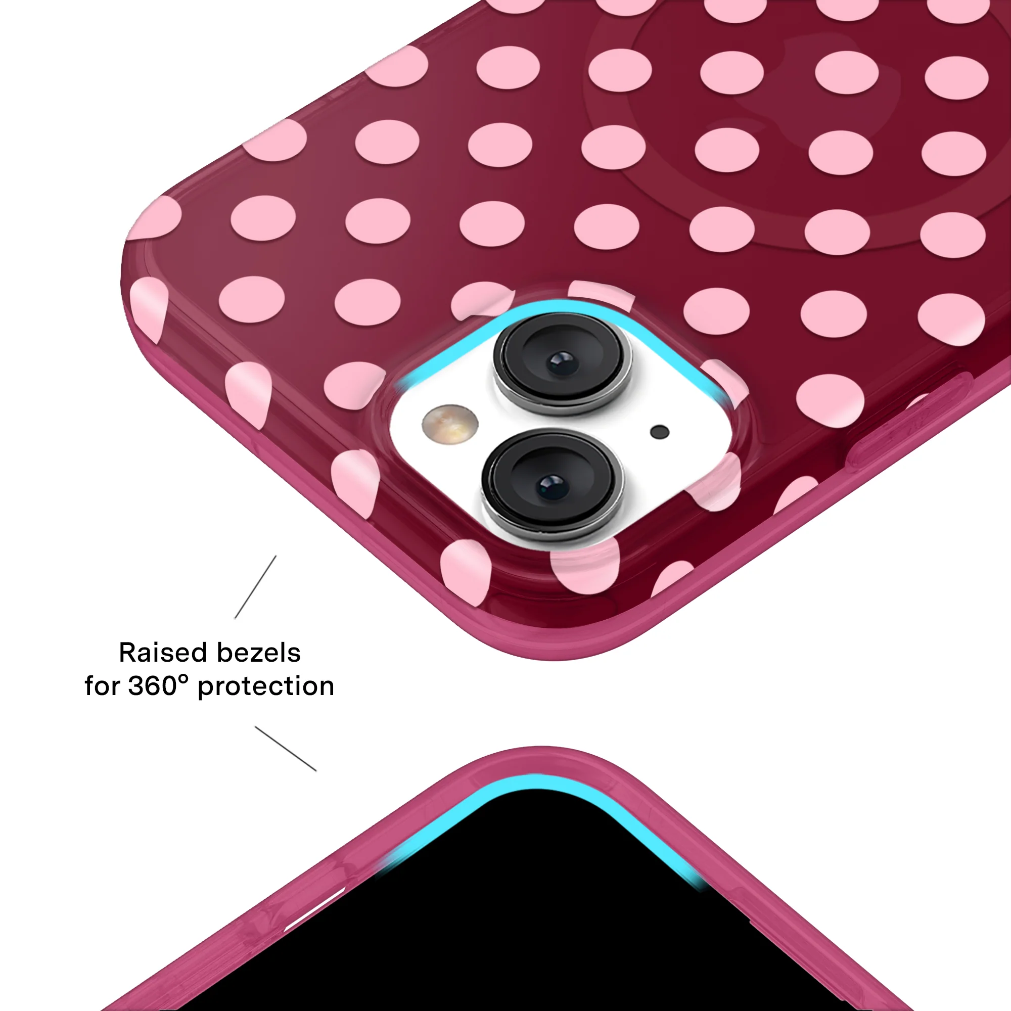 Raspberry Polka Dot iPhone Case - Image 78