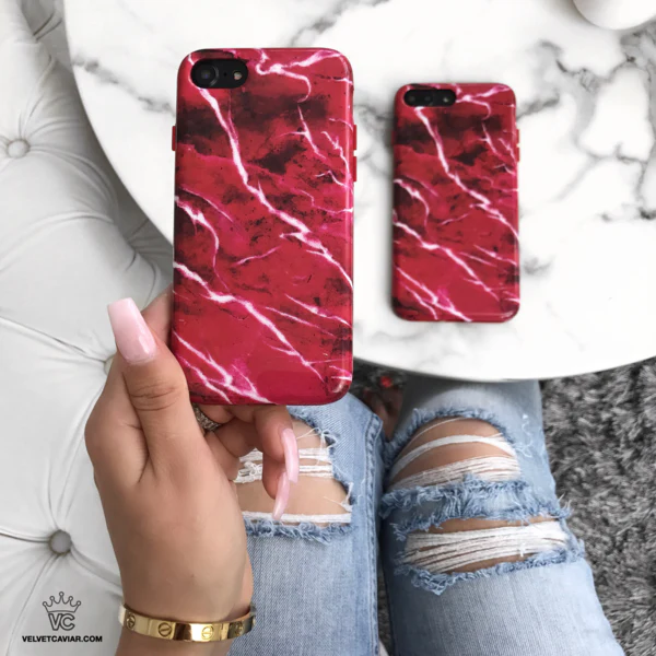 Red Velvet Marble iPhone Case - Image 41