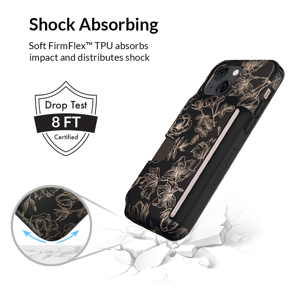 Floral Rose Gold iPhone Wallet Case - Image 110