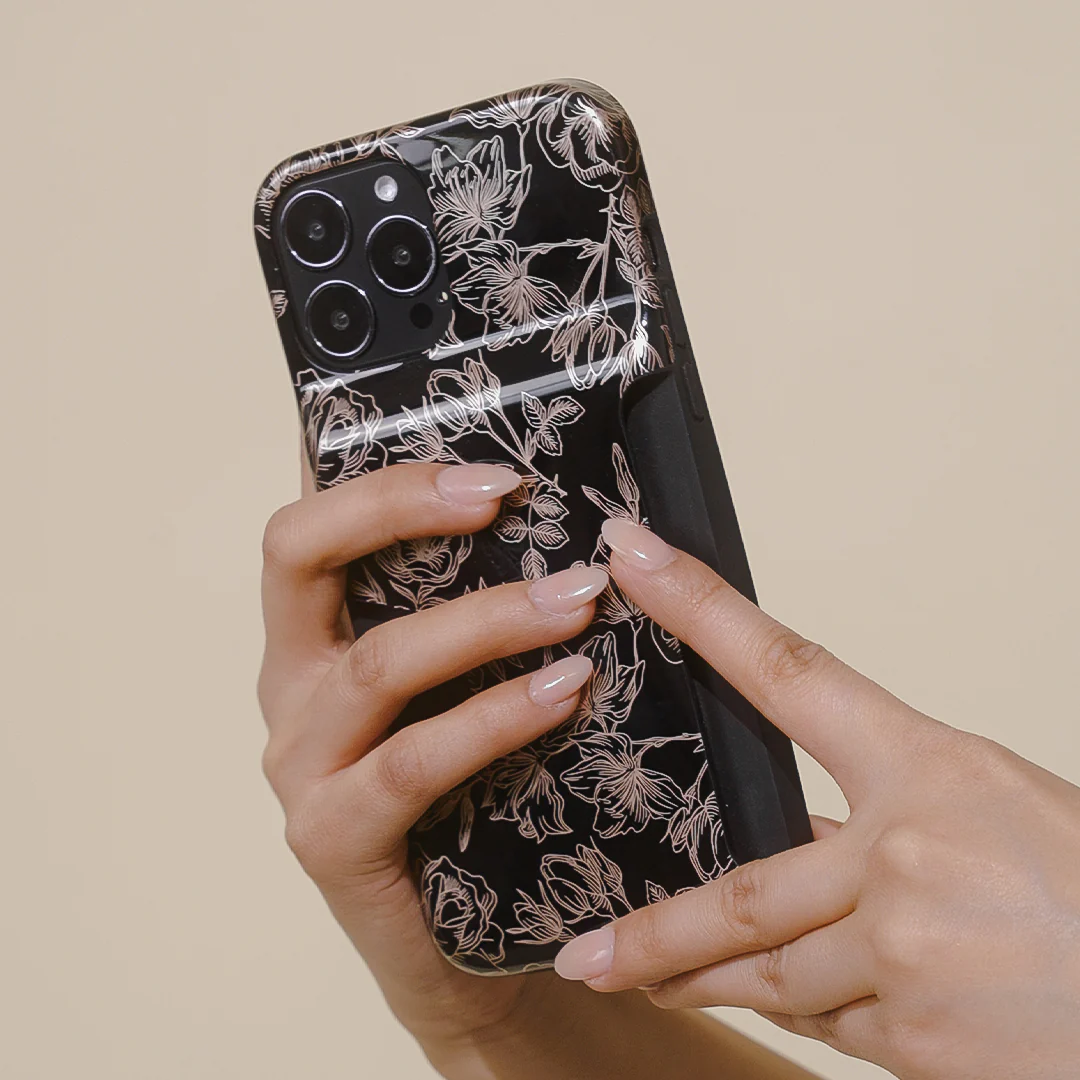 Floral Rose Gold iPhone Wallet Case - Image 34