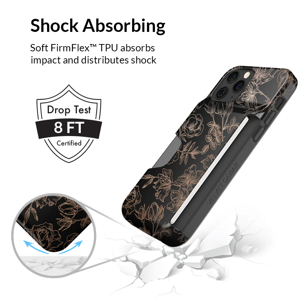 Floral Rose Gold iPhone Wallet Case - Image 94