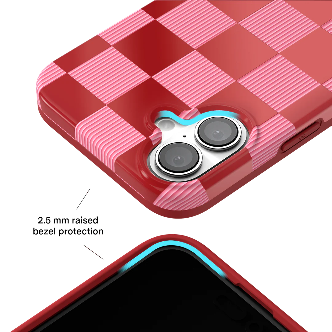 Rose Vibe Checkered iPhone Case - Image 111