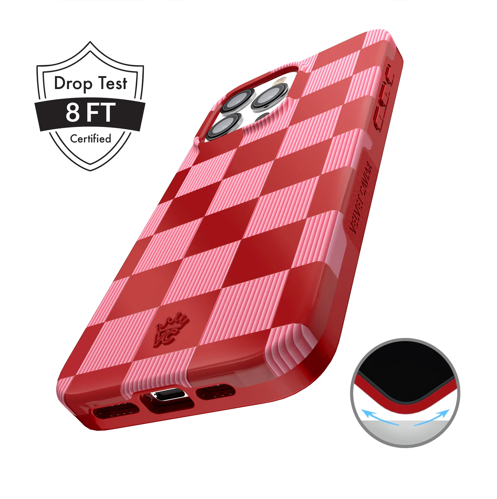 Rose Vibe Checkered iPhone Case - Image 5