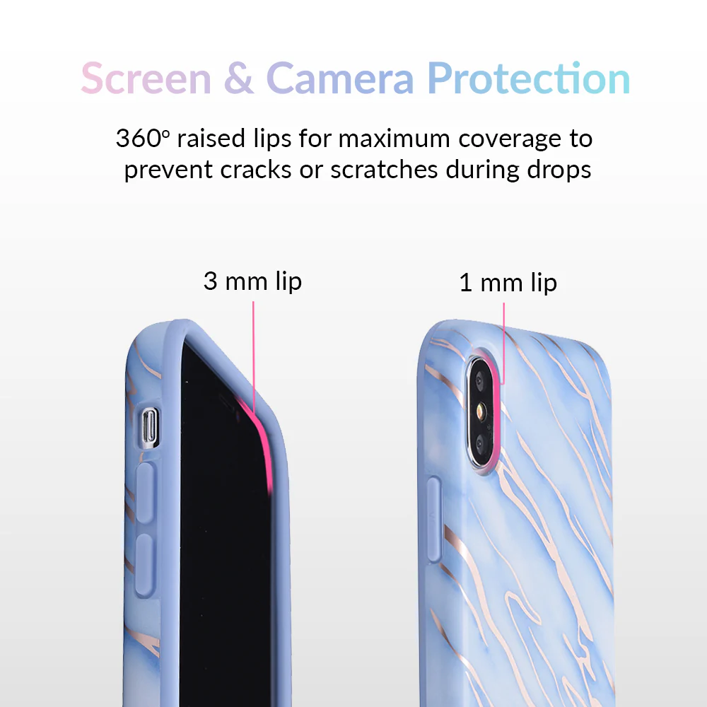 Sky Blue Rose Gold Chrome Marble iPhone case - Image 50