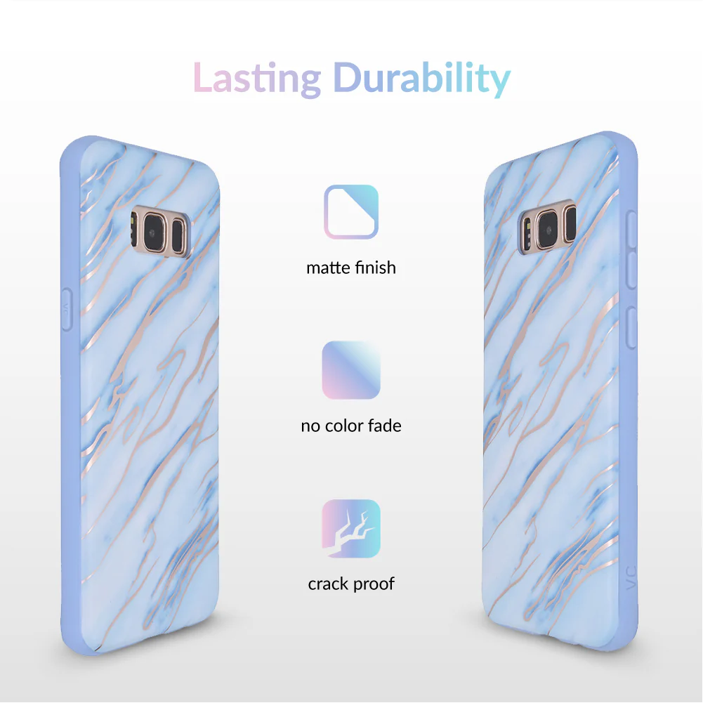 Sky Blue Rose Gold Chrome Samsung Galaxy Case - Image 8