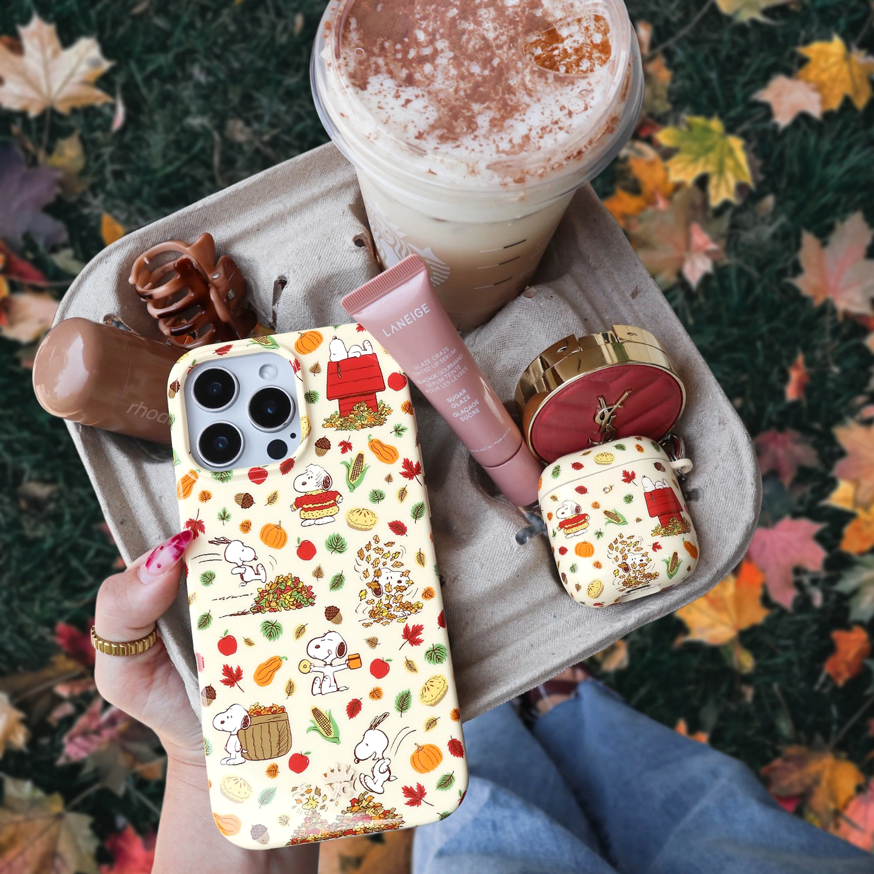 Snoopy Autumn Leaves AirPod Case - Image 2