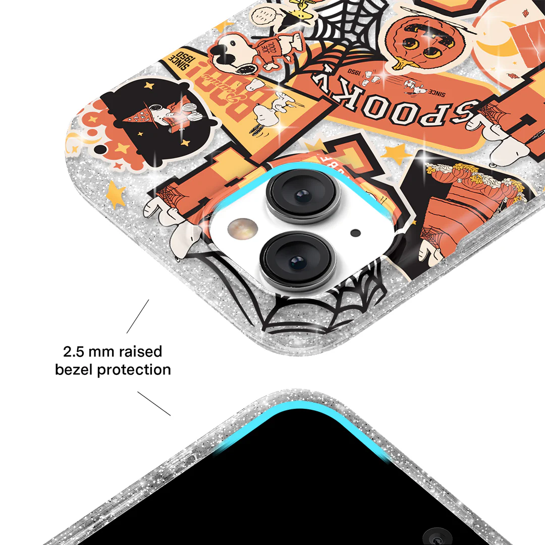 Snoopy Halloween Varsity Glitter iPhone Case - Image 22