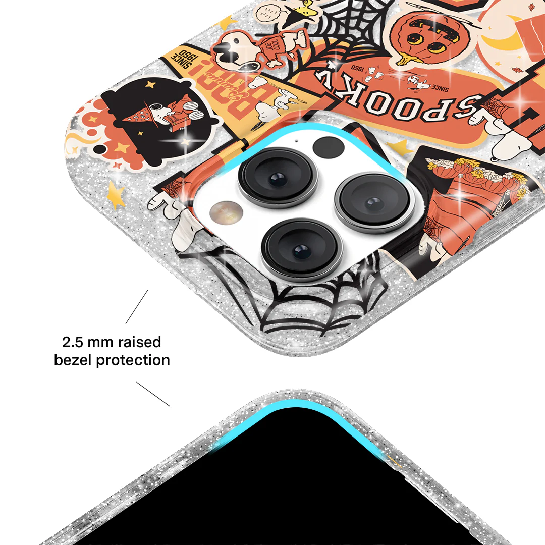 Snoopy Halloween Varsity Glitter iPhone Case - Image 27