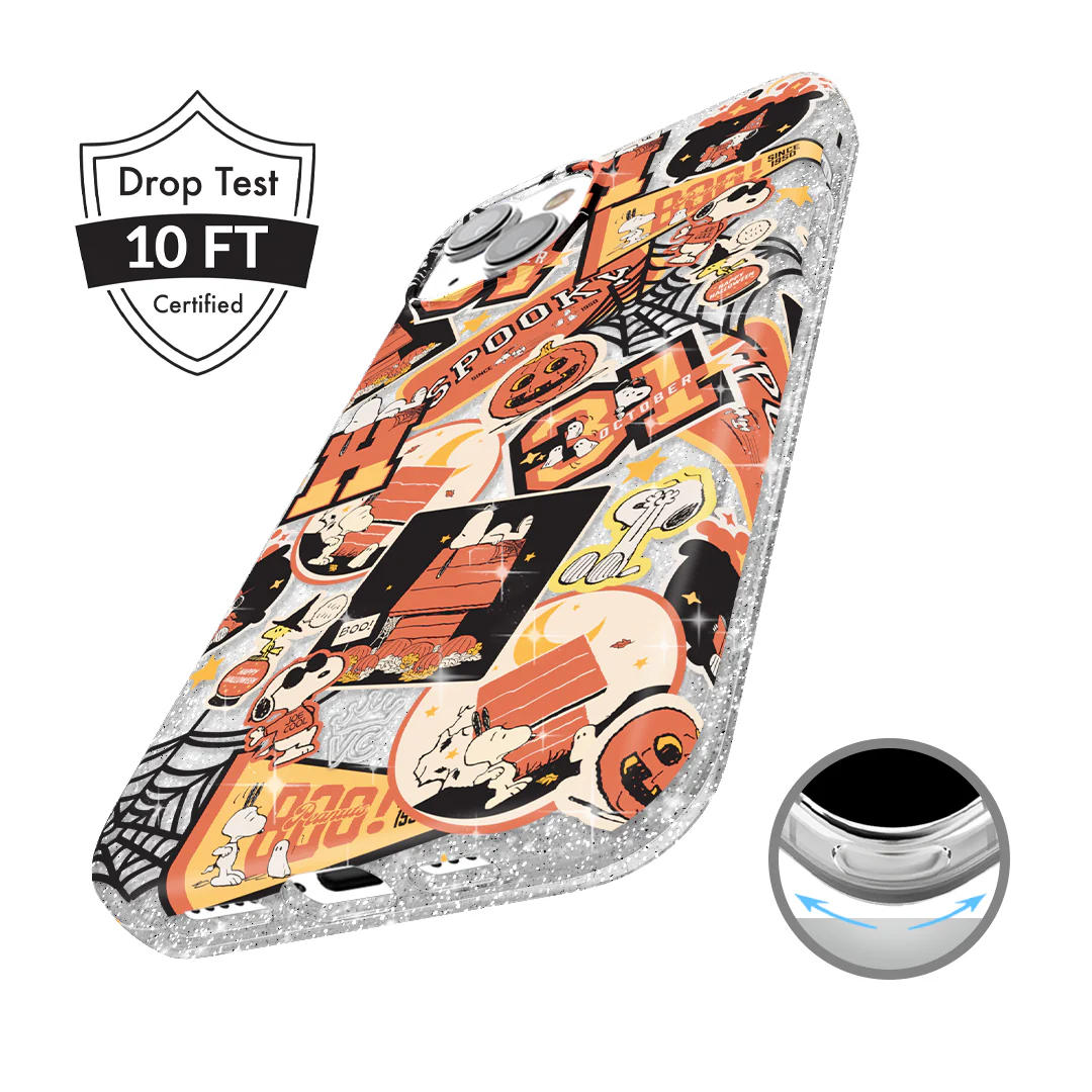 Snoopy Halloween Varsity Glitter iPhone Case - Image 69