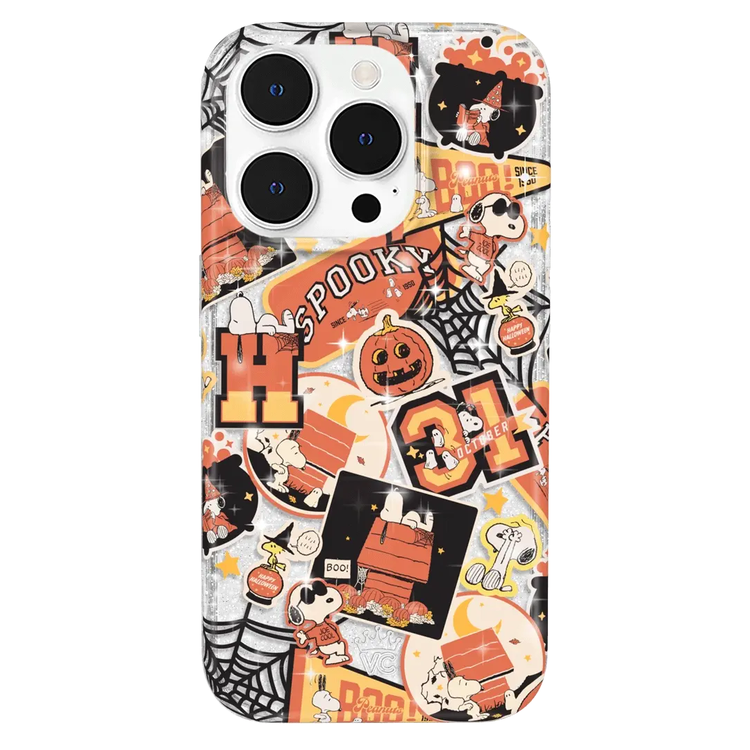 Snoopy Halloween Varsity Glitter iPhone Case - Image 71