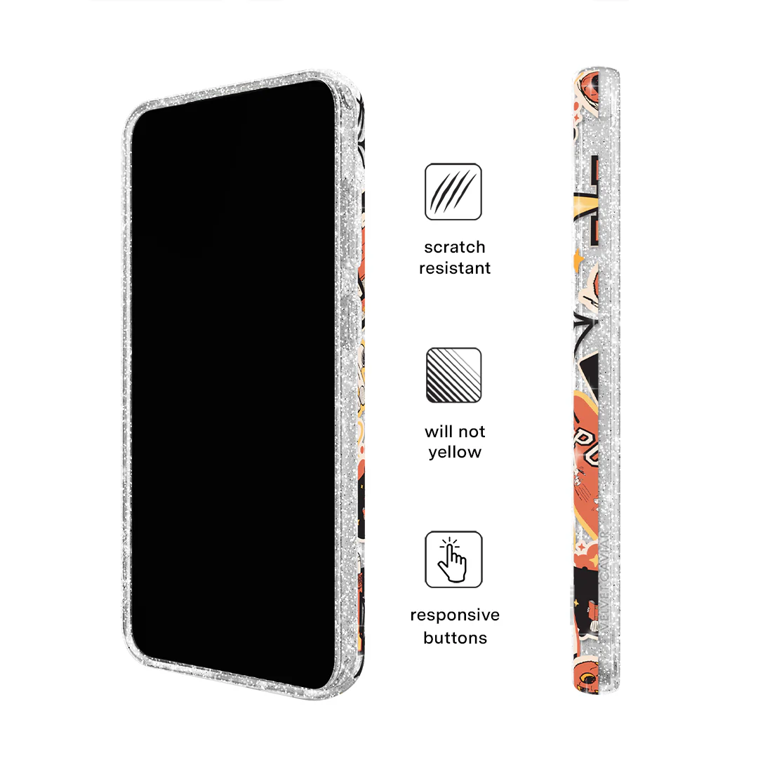 Snoopy Halloween Varsity Glitter Samsung Case - Image 10