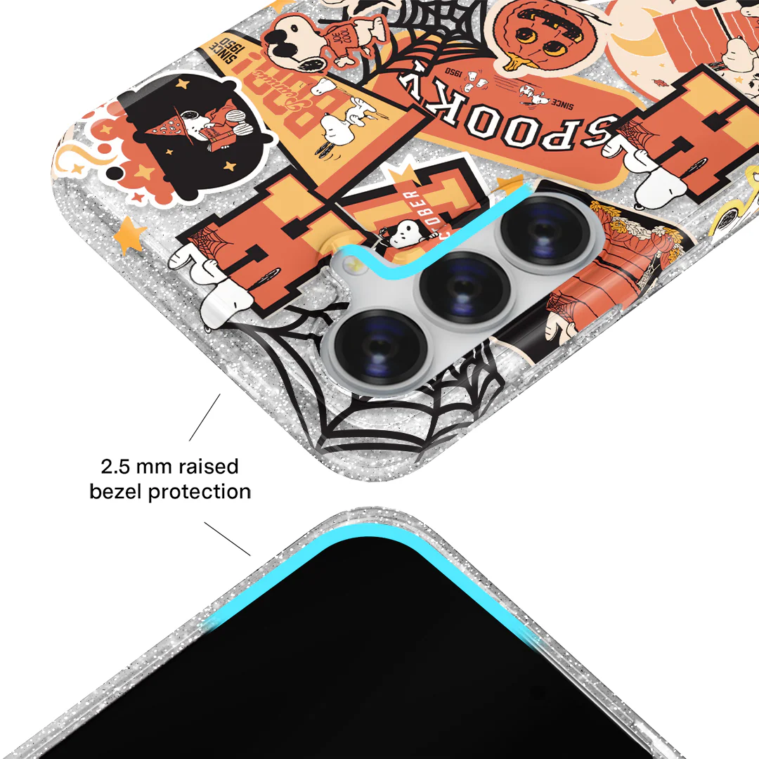 Snoopy Halloween Varsity Glitter Samsung Case - Image 17