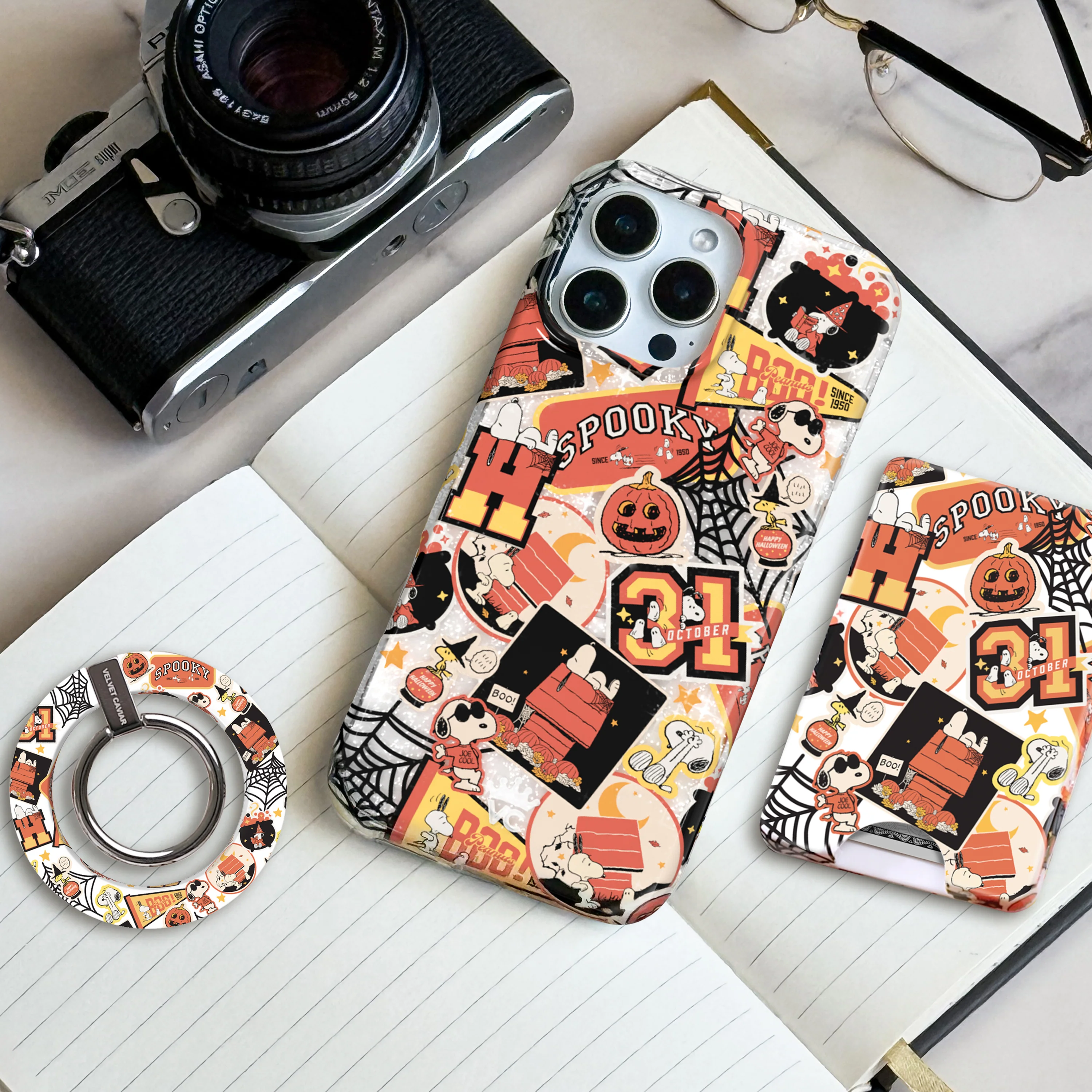 Snoopy Halloween Varsity MagSafe Wallet - Image 6