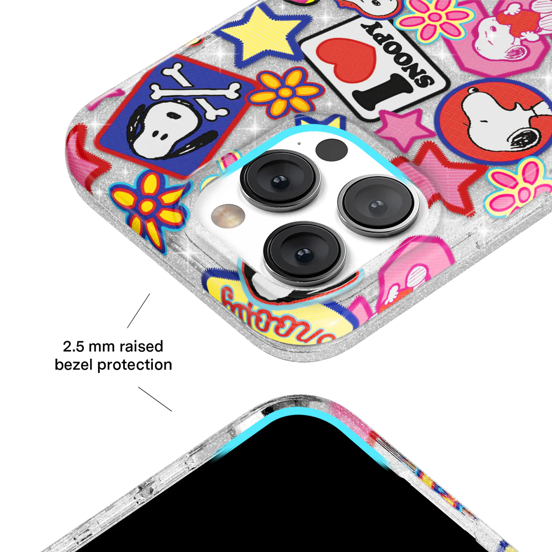 Snoopy Patchwork Glitter iPhone Case - Image 37