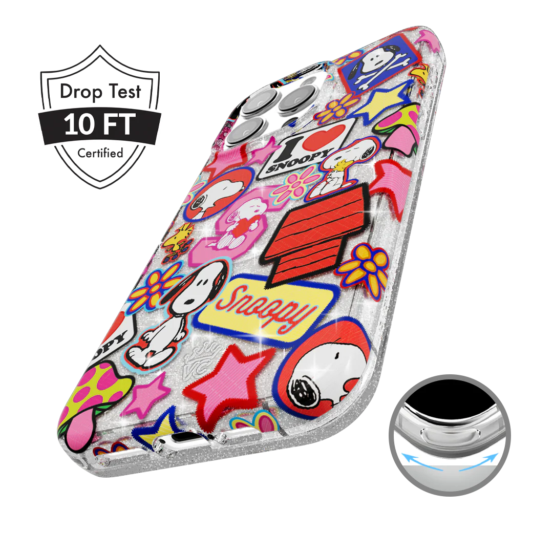 Snoopy Patchwork Glitter iPhone Case - Image 59