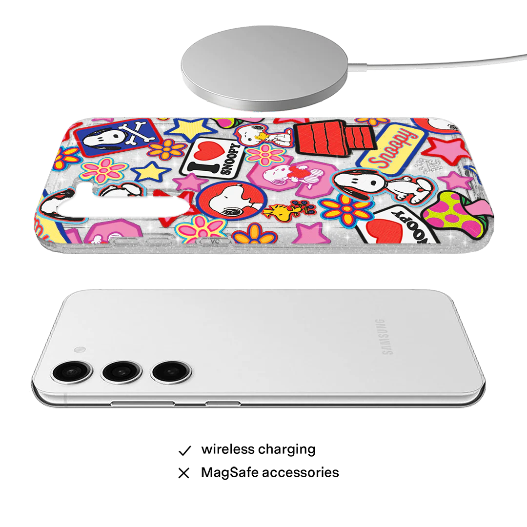 Snoopy Patchwork Glitter Samsung Case - Image 18